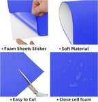 MEARCOOH Self Adhesive Foam Sheets, Blue 9x12 Inch 2mm Sticky Eva Foam Paper for Crafts Cardmaking Photo Frames Classroom Scrapbooking Christmas Crafts (Blue 10 Sheets)