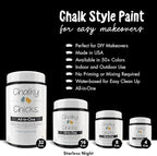 Chalky Chicks All-in-One Chalk Paint for Furniture or Cabinet - 16 Fl Oz - Matte Finish Starless Night Black for Metal, Wood Furniture Paint - No Sanding All-in-One for Home Decor & Crafts, USA Made