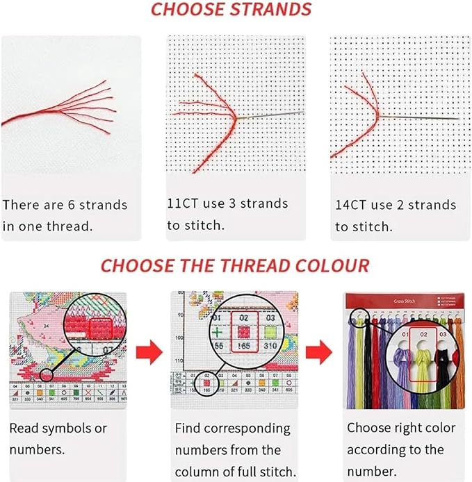 Dooxvey Cross Stitch Kit for Adults Beginners - Stamped Needlepoint Embroidery Pattern - Elk Christmas Tree 16x20 Inch - 11CT Full Range