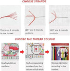 Dooxvey Adults Cross Stitch Kits - Full Range of Stamped Kits, Needlepoint & Embroidery Kits - 11CT Patterns - Manual Arts 09