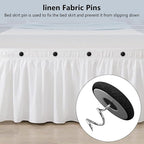 12 Colors Fabric Covered Button Twist Pins Dust Ruffle Pins- for Sofa，Upholstery，Armchair Caddies, Armrest Covers,Bed Skirts, Slipcovers, Headliners (Black, 12)