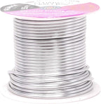 Mandala Crafts 14 Gauge Anodized Aluminum Craft Wire for Jewelry Making – 330 FT Colored Flexible Silver Copper True Blue Brown Red Kelly Green Wire - Bendable for Bonsai Armature Crafting Sculpting