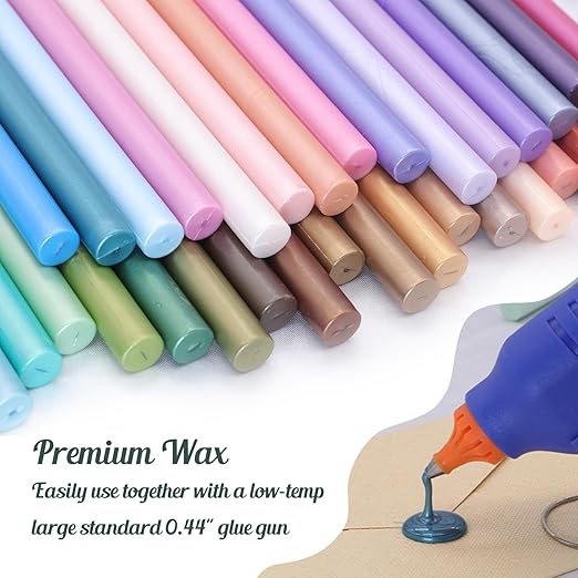 Black Sealing Wax Sticks, WASOHLING 20Pcs Glue Gun Wax Seal Sticks for Wax Seal Stamp, Black Wax Seals for Christmas Wedding Invitation Envelope Letter Seals, Craft Adhesive (Mini Size)