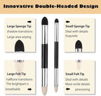 Haojiaho Blending Stump, 9pcs Blending Stumps, Blending Sponge Pens and Sandpaper Pencil Sharpener, Washable & Reusable, Tortillions Paper Art Blenders for Student Artist Charcoal Sketch Drawing