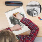 TKOOFN 8.5" x 11" Sketch Book, Pack of 5, 300 Sheet Top Spiral Bound Premium Sketchbook Drawing Pads(68lb/100gsm), Acid-Free Painting Paper for Adults Kids Artists Beginners