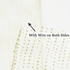 MEEDEE Glitter Gold Wired Ribbon 2.5 Inch Horizontal Stripes Polka Dot Christmas Ribbon Organza Sheer Glitter 25 Yards Gold for Christmas Tree, Wreath Bow Making