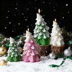 2 Pcs Christmas Candle Molds, Christmas Tree Silicone Molds for Candles Wax Soap Plaster Epoxy Resin Casting Craft Xmas Home Decoration Handmade Gift