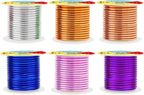 Mandala Crafts 10 Gauge Anodized Aluminum Craft Wire for Jewelry Making - 120 FT Colored Flexible Silver Copper Gold True Blue Purple Pink Wire - Bendable for Bonsai Armature Crafting Sculpting
