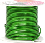 Mandala Crafts 14 Gauge Anodized Aluminum Craft Wire for Jewelry Making – 330 FT Colored Flexible Silver Copper True Blue Brown Red Kelly Green Wire - Bendable for Bonsai Armature Crafting Sculpting
