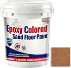 Epoxy Colored Sand Floor Paint, Epoxy Floor Paint for Concrete, High Gloss Marble Effect Coating, Waterproof Non-Slip Concrete Paints, Suitable for Indoor/Outdoor Use (Orange,128 oz/4 kg)