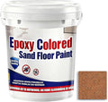 Epoxy Colored Sand Floor Paint, Epoxy Floor Paint for Concrete, High Gloss Marble Effect Coating, Waterproof Non-Slip Concrete Paints, Suitable for Indoor/Outdoor Use (Orange,96 oz/3 kg)