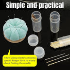 Uxney Pin Cushion,Wooden Sewing Pin Cushion Pincushion Needle Cushion for Sewing Quilting Needlework DIY Crafts(Light Green,2 PCS)