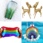 100g/3.5oz Pack Iridescent Rainbow Fine Glitter for DIY Craft, Epoxy Resin, Tumblers, Festival Decoration, Makeup, Body, Eye, Nail Art (Iridescent Magic Blue)