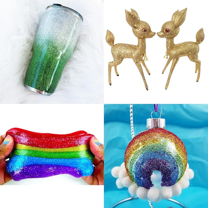 100g/3.5oz Pack Iridescent Rainbow Fine Glitter for DIY Craft, Epoxy Resin, Tumblers, Festival Decoration, Makeup, Body, Eye, Nail Art (Iridescent Magic Blue)