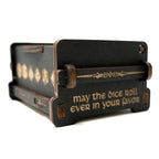 Dice Box - BLACK - 6x4x3 Also holds jewelry and great for desks and desk top items (The Red Dragon)