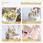 Growtail Vintage Frame Fondant Silicone Molds - Baroque & Rose Flower Designs for Chocolate Cake Decoration & Cupcake Toppers