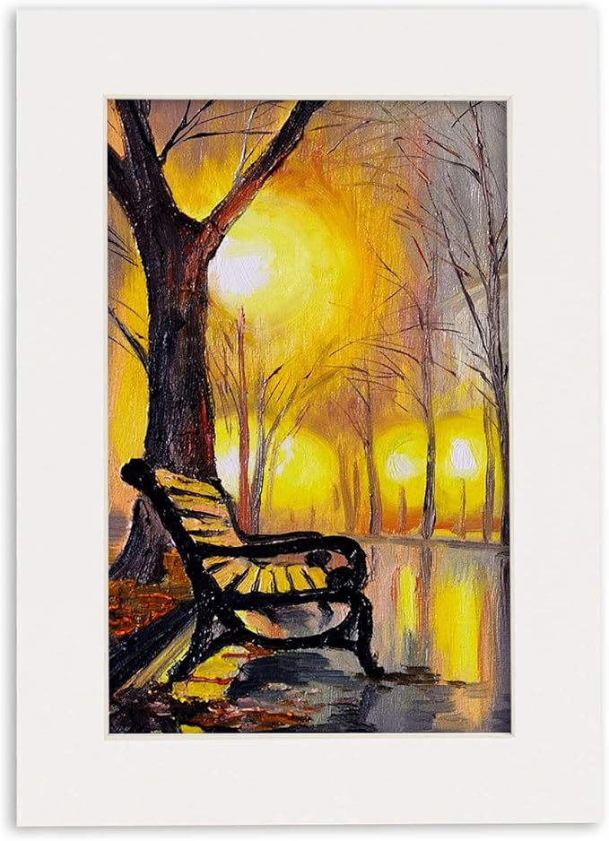 Pack of 25 Acid Free 8x10 Mats Bevel Cut for 5.5x8.5 Photos - Textured White Precut Matboards For Pictures, Photos, Framing - 4-ply Thickness