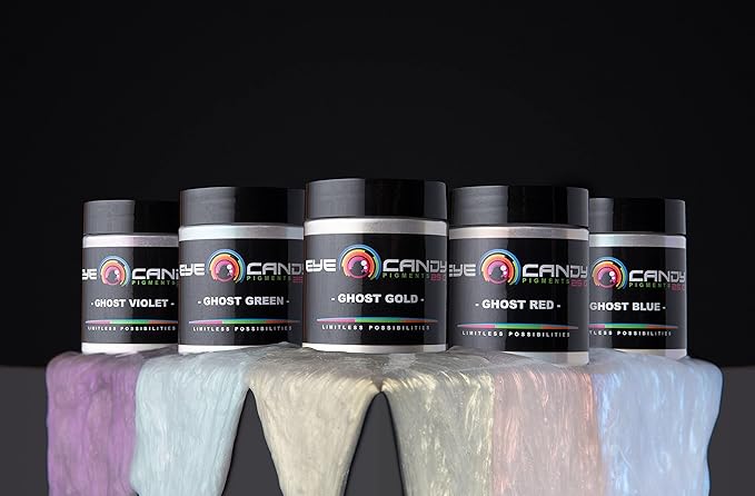 Eye Candy Pigments Premium Ghost Mica Powder - Galactic Ghost Red (50gr) - for Epoxy, Resin, Soap, Paint, Woodworking, Acrylic Pouring, Bath Bombs, Fishing Lures - DIY Arts and Crafts Additive