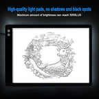 LUXJOYFUL A2 Large Rechargeable Light Box for Tracing,Diamond Painting Light Board 3 Color and stepless dimming,Built-in 5200mAh Battery,Ultra-Thin LED Light Pad for Drawing Vinyl Weeding Animation
