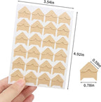 DERAYEE 12 Sheets Photo Corner Stickers, 6 Colors Self Adhesive Photo Mounting Corners for Scrapbooking Photo Album Diary DIY Craft
