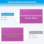 PATIKIL 2.1x3.3 Inch Anodized Aluminum Sheet Metal, 15Pcs Laser Plates Engraving Blanks 0.5MM Thin Rectangle for Crafting DIY House Laser Engraving, Purple