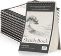 Jexine 60 Pcs 5.5'' x 8.5'' Top Spiral Bound Sketch Book 30 Sheet Each(68lb/100gsm), Sketching Drawing Pad Bulk Artist Sketch Pad Kids Drawing Paper Art Sketchbook for Painting (Tree)