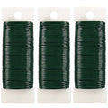 Tenn Well Green Floral Wire, 3 Pack Christmas Wreath Wire, 295 Feet 22 Gauge Florist Ties for Flower Arrangements, Christmas Ornaments, Wreath Making, Gardening, Crafts