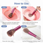 Alyfini Makeup Brush & Sponge Shampoo, Ultra Concentrated, Deep Clean Foundation/Lipstick, Professional Cleanser Solution, Efficient Dissolves Residue on Make Up Brushes/Sponges/Puff, 5.1 Fl Oz/150ml