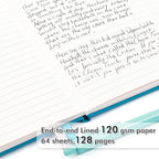 feela 24 Pack Journal Notebook Bulk for Work, Business Notebook Hardcover Lined Writing Journal with Pen Holder for Men Women Note Taking, with 24 Black Pens, 120 GSM, 5.1”x8.3”, A5, Teal