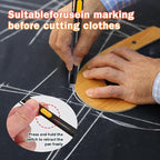 Heat Erasable Fabric Marker for Sewing,Sewing Chalk DIY Markers Pen for Quilting, Embroidery,Washable Erasable Replaceable Refill Marker Pen, Suitable for Cotton, Knitted Fabrics(1Pen+20Refills)