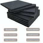 Rubber Adhesive Pads, 4 Pcs Closed Cell Foam Sheet Neoprene High Density Foam Anti Vibration Pads for Furniture Cars Speakers Black (6" x 6" x 1/4", 4 Pcs)