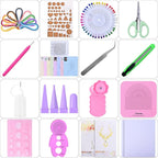 YURROAD Quilling Paper Set with 900pcs 5mm Quilling Paper Strips Filigree Tool Kit and Quilling Board Slotted Pen Curling Coach Crimper