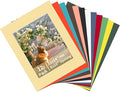 ZBEIVAN 12 Packs Mixed Colors 11x14 Picture Frame Mats for 8x10 Photos, Artworks and Prints, White Core Bevel Cut Frame Mattes
