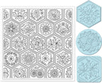 CHGCRAFT Flowers Boom Silicone Texture Stamp Clay Modeling Pattern Pad Texture Sheets for Polymer Clay Making Earrings Jewelry, 5.5x5.5inch
