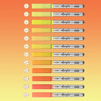 Yellow Orange Acrylic Paint Pens,12 Color Paint Pens Markers,Brush Tip Paint Pens for Rock Painting Wood Glass Ceramic Canvas Stone DIY Crafts Making Art Supplies