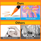 Acrylic Markers, 60 Dual-Tip Paint Pens for Rock Painting, Colouring Books, Mugs, Canvas Shoes, Metal, Scrapbooking - Quick Dry, Brush & Fine, Drawing Markers, Classrooms Must Have