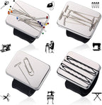 Magnetic Wrist Sewing Pincushion with 100 Pieces 1.5 Inch Ball Head Sewing Pins Set Wrist Magnetic Pin Holder Gift Supplies(Black)