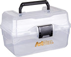 ArtBin 6890AG Small Project Box, Portable Art & Craft Organizer with Lift-Out Tray, [1] Plastic Storage Case, Clear (Pack of 6)