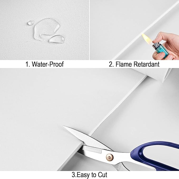 Neoprene Sponge Rubber Foam Sheets with Adhesive Backing, 12" x 81" x 1/16" White Foam Roll Insulation Board Soundproof Neoprene Mat, Great for Cosplay Padding, DIY, Gaskets, Costume, Crafts