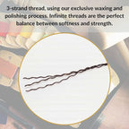 Bonded & Round Waxed Threads, 3-PLY Round Thread 12 Colors 252 Yards - Hand Sewing - All Leather Projects/Crafts/All-Purpose Threads/Macrame/Bracelet (0.55 mm, 21yd/Each)