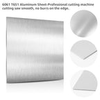 6061 T651 Aluminum Sheet Metal 6" x 12" x 1/16" (0.06") Rectangle Metal Plate Covered with Protective Film, 1.5mm Flat Aluminum Plate for Crafting and Industry