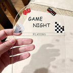 Generic Personalized Game Score Board - Acrylic Engraved Family Game Night Score Tracker,Personalized Gamer Gift, Wedding Gift, Housewarming Gift, Game Night Score Card