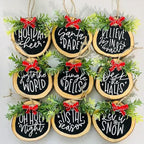 Christmas Stencils for Painting on Wood Slice,3" Small Christmas Stencils for Crafts Reuable Xmas Holiday Stencil for Tiered Tray Wood Sign Decor