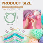 PATIKIL Cat Crochet Stitch Markers, 12 Pack Stitch Marker for Knitting Crocheting Supplies Cute Metal Spiral Knit Clip Ring Counters for Crochet Yarn DIY Crafts, Multicolor