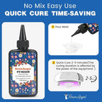 500g UV Resin kit, Crystal Clear Hard, Premixed UV Epoxica Resina Fast Curing Sunlight Activated with Casting Tools for Beginners Jewelry Making, DIY Art Crafts, Coating