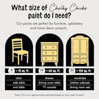 Chalky Chicks All-in-One Chalk Paint for Furniture or Cabinet - 32 Fl Oz - Matte Finish Tuscany (Yellow) for Metal, Wood Furniture Paint - No Sanding All-in-One for Home Decor & Crafts, USA Made