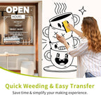 TECKWRAP Smart Permanent Vinyl, (13in x 14ft) - Adhesive Craft Vinyl - Matless Cutting & Easy to Apply for DIY Decal Projects with Maker 3 / Explore 3 Machines, Glossy Black