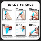 Chalkola 6 White Chalk Markers for Blackboard, Chalkboard Signs, Car Window, Bistro, Glass | Washable Fine Tip, Bold & Jumbo Size Dry Erase Liquid Chalk Pens Erasable (1mm, 3mm, 6mm, 10mm, 15mm, 30mm)