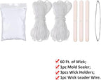 MILIVIXAY 3PCS Pillar Candle Molds - Plastic Cylinder Candle Mold Set for Candle Making-Candle Making Molds with Candle Wicks Kit.