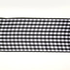 1.5 Inch Black and White Woven Edge Gingham Ribbon 25 Yards Each Roll 100% Polyester (1-1/2", Black)